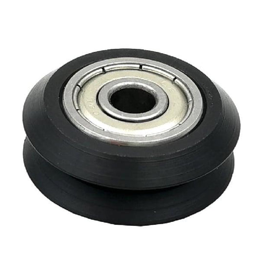 Linear Motion Guide Way 5x24.5x10mm V Groove Track Roller Bearing - Tire - fast shipping 🇺🇸
