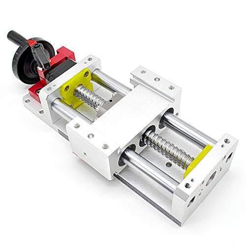 Linear Stage Actuator 100mm Ballscrew 1605 Double Optical Axis Linear Rail Guide Manual Slide Stage C7 - Ruler for CNC Router Z-axis - fast shipping 🇺🇸
