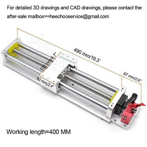 Linear Stage Actuator 400mm Ballscrew 1605 Optical Axis Linear Rail Guide Manual Slide Stage C7 - Ruler for DIY CNC Router Controller XYZ-Axis Stage - fast shipping 🇺🇸
