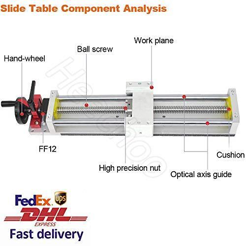 Linear Stage Actuator 400mm Ballscrew 1605 Optical Axis Linear Rail Guide Manual Slide Stage C7 - Ruler for DIY CNC Router Controller XYZ-Axis Stage - fast shipping 🇺🇸