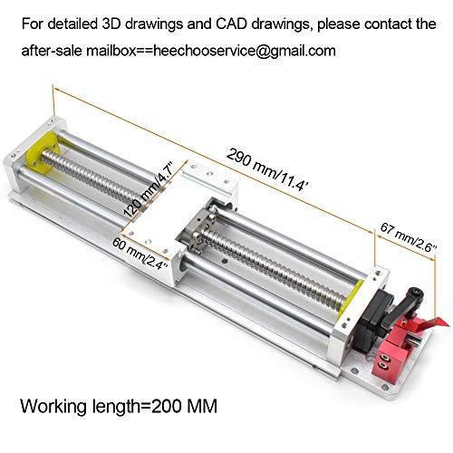 Linear Stage Actuator Travel 200mm Ballscrew 1605 Double Optical Axis Linear Rail Guide Manual Slide Stage C7 - Ruler for CNC Router Controller DIY 3-axis - fast shipping 🇺🇸