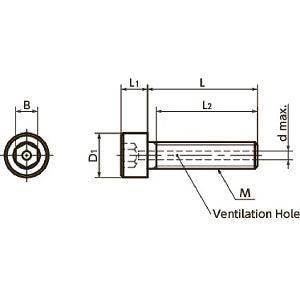 20-Pack SVLS-M4-12 NBK Socket Head Cap Vacuum Vented Screws - Ventilation Hole - Low Profile M4 length 12mm Made in Japan - fast shipping 🇺🇸