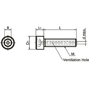 20-Pack SVSL-M4-8 NBK Socket Head Cap Vacuum Vented Screws - Ventilation Hole - SUS316L M4 length 8mm Made in Japan - fast shipping 🇺🇸