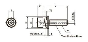 20-Pack SVSQS-M10-25 NBK Cross Recessed Flat Head M10 length 25mm Vacuum Vented Screws Made in Japan - fast shipping 🇺🇸