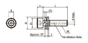 20-Pack SVSQS-M8-30 NBK Cross Recessed Flat Head M8 length 30mm Vacuum Vented Screws Made in Japan - fast shipping 🇺🇸