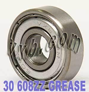 30-Pack Bearings 608ZZ 8x22x7 Shielded Greased Miniature - fast shipping 🇺🇸