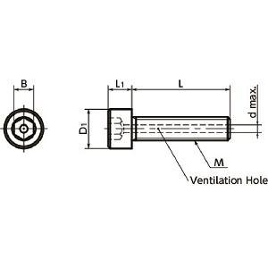 5-PacK SVSL-M10-25 NBK Socket Head Cap Vacuum Vented Screws - Ventilation Hole - SUS316L M10 length 25mm Made in Japan - fast shipping 🇺🇸