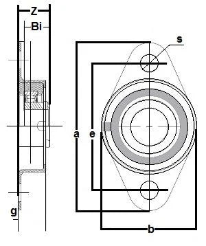 LRCSMRFZ-19L Bearing Flange Insulated Pressed Steel 2 Bolt 1 3/16inch - fast shipping 🇺🇸