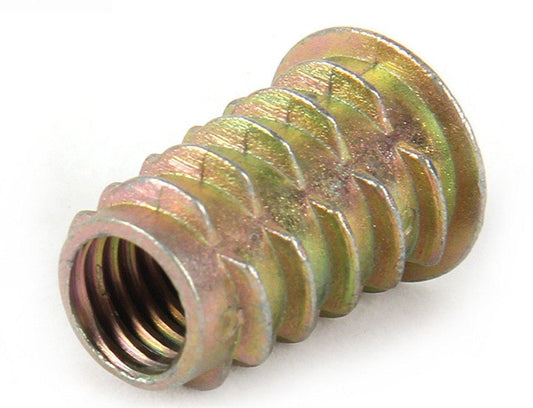 M10 25mm Zinc Alloy Threaded Wood Caster Insert Nut - Flanged Hex Drive Head - fast shipping 🇺🇸