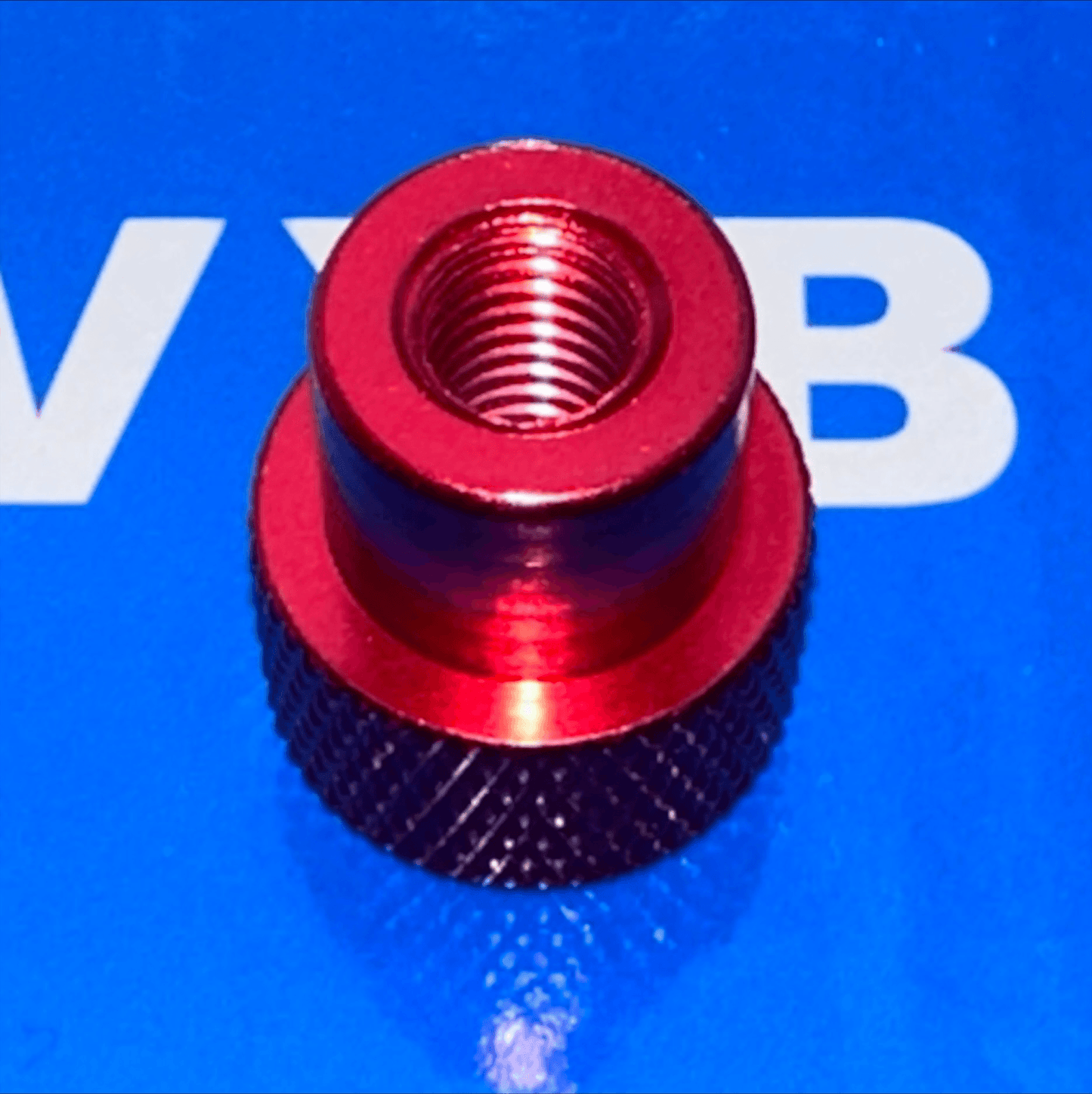 M6 x 18mm Red Knurled Thumb Nut – Closed End - Aluminum - fast shipping 🇺🇸
