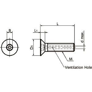 10-Pack Made in Japan SVFCS-M5-16 NBK Hex Socket Countersunk Head Vacuum Vented Screws - Ventilation Hole - fast shipping 🇺🇸