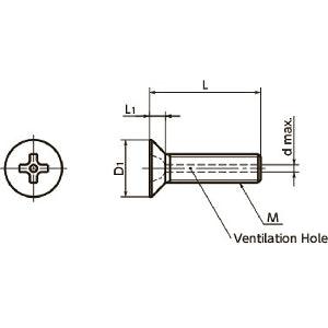 10-Pack Made in Japan SVFS-M5-10 NBK Cross Recessed Flat Head Machine Vacuum Vented Screws - Ventilation Hole - fast shipping 🇺🇸