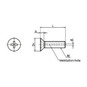 10-Pack Made in Japan SVFT-M3-8 NBK Phillips Cross Recessed Flat Head Titanium Machine Vacuum Vented Screws - Ventilation Hole - fast shipping 🇺🇸