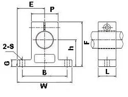NB Linear Systems WH4A 1/4 inch Shaft Support Supporter - VXB Ball Bearings