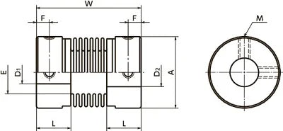 NBK Japan MFBS-16 4mm to 6mm Bellows-type Flexible Coupling stainless - fast shipping 🇺🇸