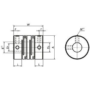 NBK Japan MST-20-5-8 Slit type 5mm to 8mm Flexible Coupling - Set Screw - fast shipping 🇺🇸