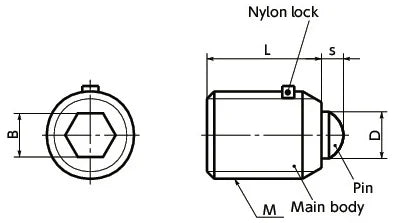 NBK Japan PSS-4-1 Heavy Load Mini Ball Plunger - Vibration Resistant - fast shipping 🇺🇸
