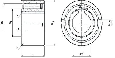 NF40 40mm Freewheel Clutch - One-Way Roller Type - Backstop/Overrunning 40x110x63mm - fast shipping 🇺🇸