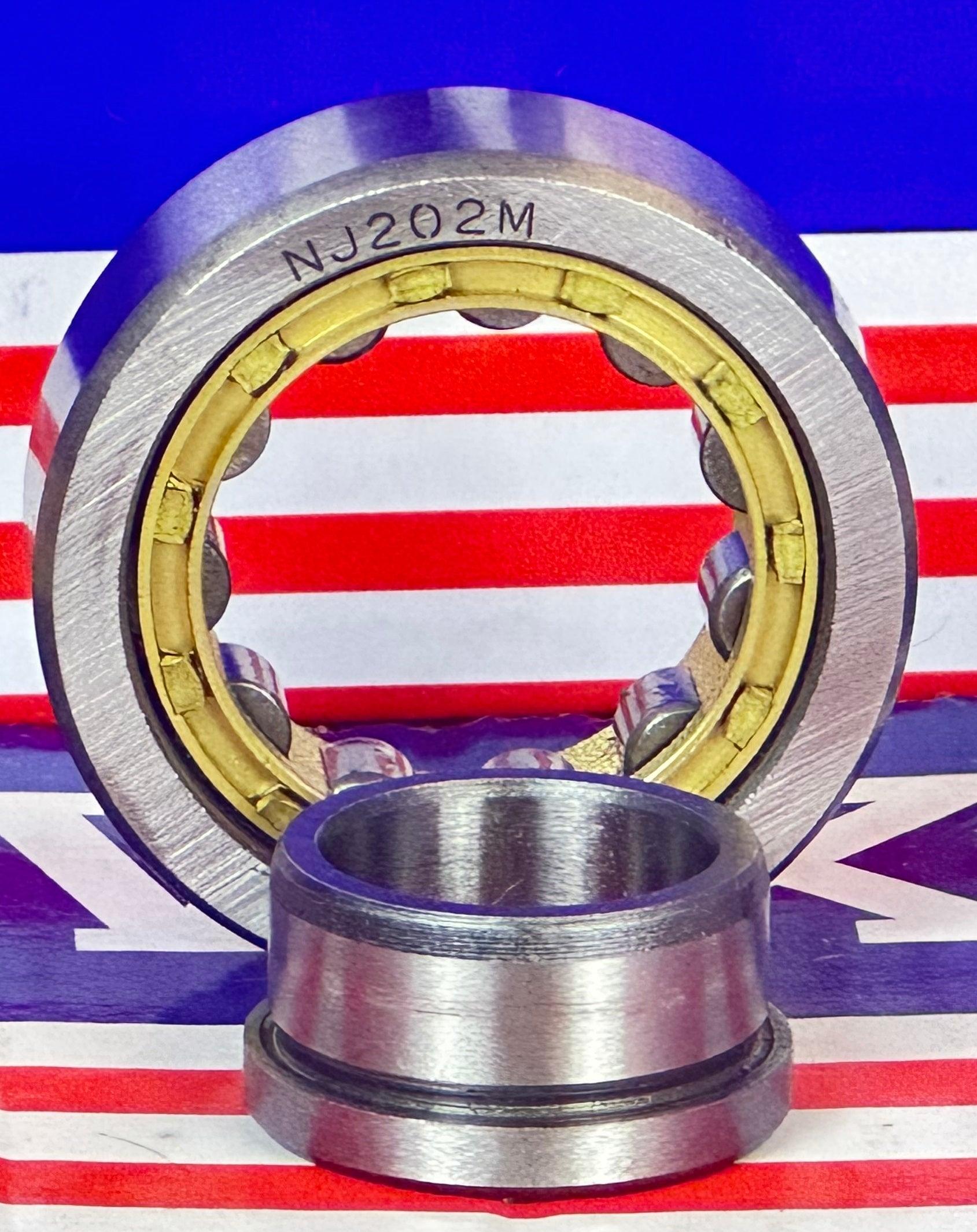 NJ202M Cylindrical Roller Bearing 15x35x11mm Cylindrical Bearing - fast shipping 🇺🇸
