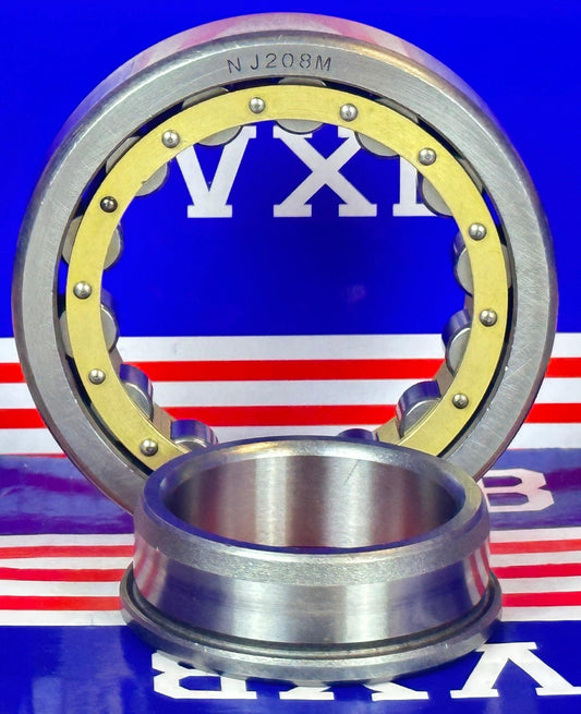 NJ208M Cylindrical Roller Bearing 40x80x18 Cylindrical Bearing - fast shipping 🇺🇸