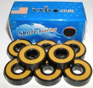 100-Pack 608B-2RS Sealed Skate Bearings Bronze Cage yellow Seals - fast shipping 🇺🇸