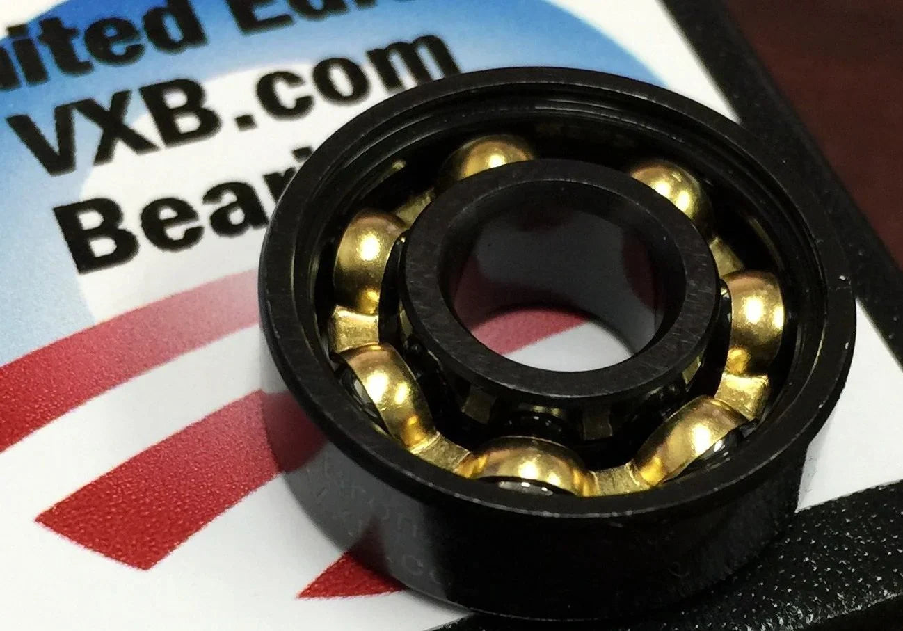 100-Pack 608B Fidget Hand Spinner Black Bearing - Bronze Cage 8x22x7mm - fast shipping 🇺🇸