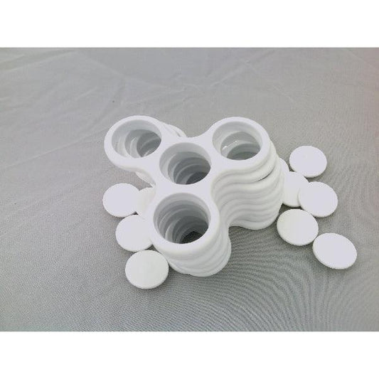 100-Pack Fidget Hand Spinner White Frame - 2 Caps - fast shipping 🇺🇸