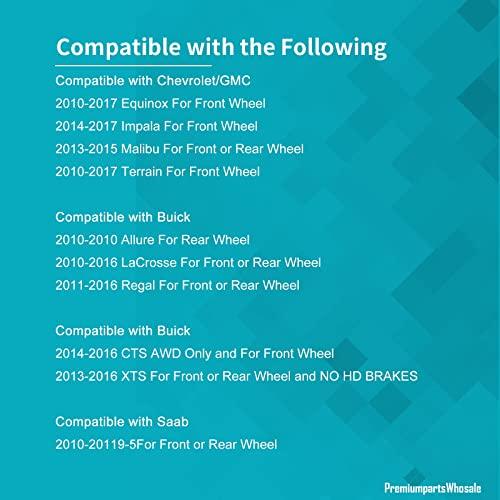 Pair [2] Front Rear Wheel Bearing Hub Assembly Compatible - Chevy Equinox Impala Malibu GMC Terrain Cadillac CTS XTS Buick LaCrosse Regal # 513288 - fast shipping 🇺🇸