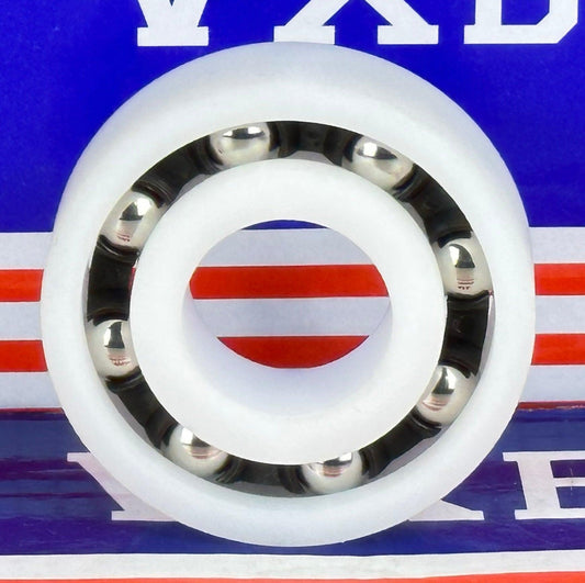 16001 Plastic Bearing - POM | SS316 Stainless Steel Balls | Food Grade | 12x28x7mm - fast shipping 🇺🇸