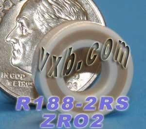 R188-2RS Full Ceramic Bearing 1/4x1/2x3/16 inch ZrO2 Bearing - fast shipping 🇺🇸