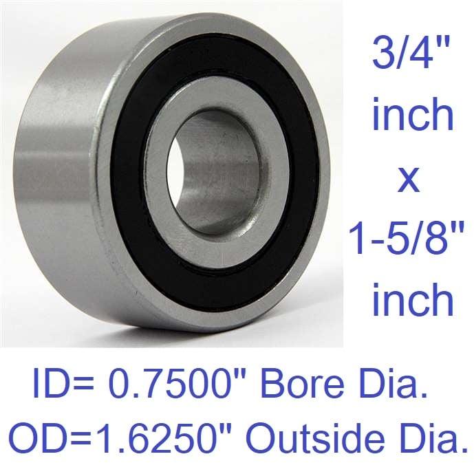 3/4" x 1-5/8" x 1/2" Ball Bearing - Sealed - 0.75" ID 1.625" OD - fast shipping 🇺🇸
