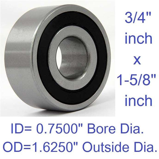 3/4" x 1-5/8" x 1/2" Ball Bearing - Sealed - 0.75" ID 1.625" OD - fast shipping 🇺🇸