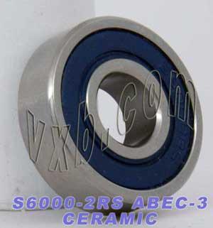S6000-2RS Ceramic Bearing 10x26x8 Stainless Steel Sealed ABEC-3 Bearing - fast shipping 🇺🇸