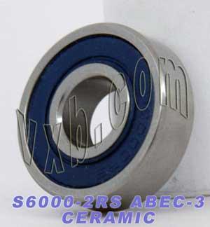 S6000-2RS Ceramic Bearing 10x26x8 Stainless Steel Sealed ABEC-3 Bearing - fast shipping 🇺🇸