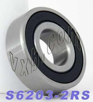 Stainless Steel 6203-2RS Ball Bearing 17x40x12mm - fast shipping 🇺🇸