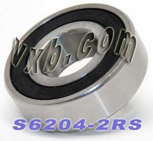Stainless Steel 6204-2RS Bearing Sealed 20x47x14mm - fast shipping 🇺🇸