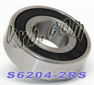 Stainless Steel 6204-2RS Bearing Sealed 20x47x14mm - fast shipping 🇺🇸