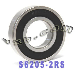 Stainless Steel 6205-2RS Sealed Bearing 25x52x15mm - fast shipping 🇺🇸