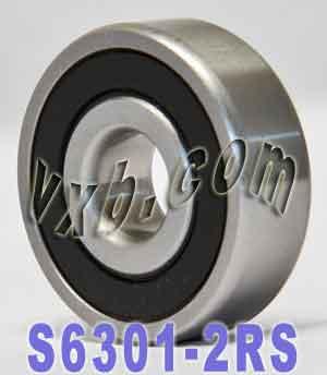 S6301-2RS Stainless Steel Sealed Bearing 12x37x12mm - fast shipping 🇺🇸