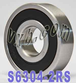S6304-2RS Stainless Steel Sealed Bearing 20x52x15mm - fast shipping 🇺🇸