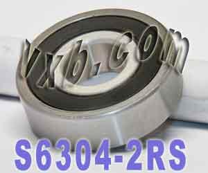 S6304-2RS Stainless Steel Sealed Bearing 20x52x15mm - fast shipping 🇺🇸