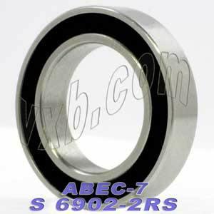 S6902-2RS Premium ABEC-7 Bearing 15x28x7 Stainless Steel Sealed Bearing - fast shipping 🇺🇸