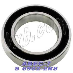 S6902-2RS Premium ABEC-7 Bearing 15x28x7 Stainless Steel Sealed Bearing - fast shipping 🇺🇸