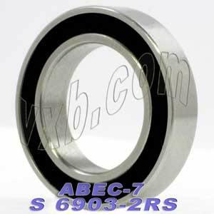 S6903-2RS Premium ABEC-7 Bearing 17x30x7mm Stainless Steel Sealed Bearing - fast shipping 🇺🇸
