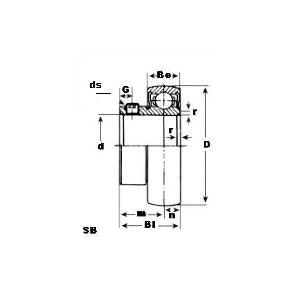 SB206-20 Bearing 1-1/4" Bore Insert Mounted Bearing - fast shipping 🇺🇸