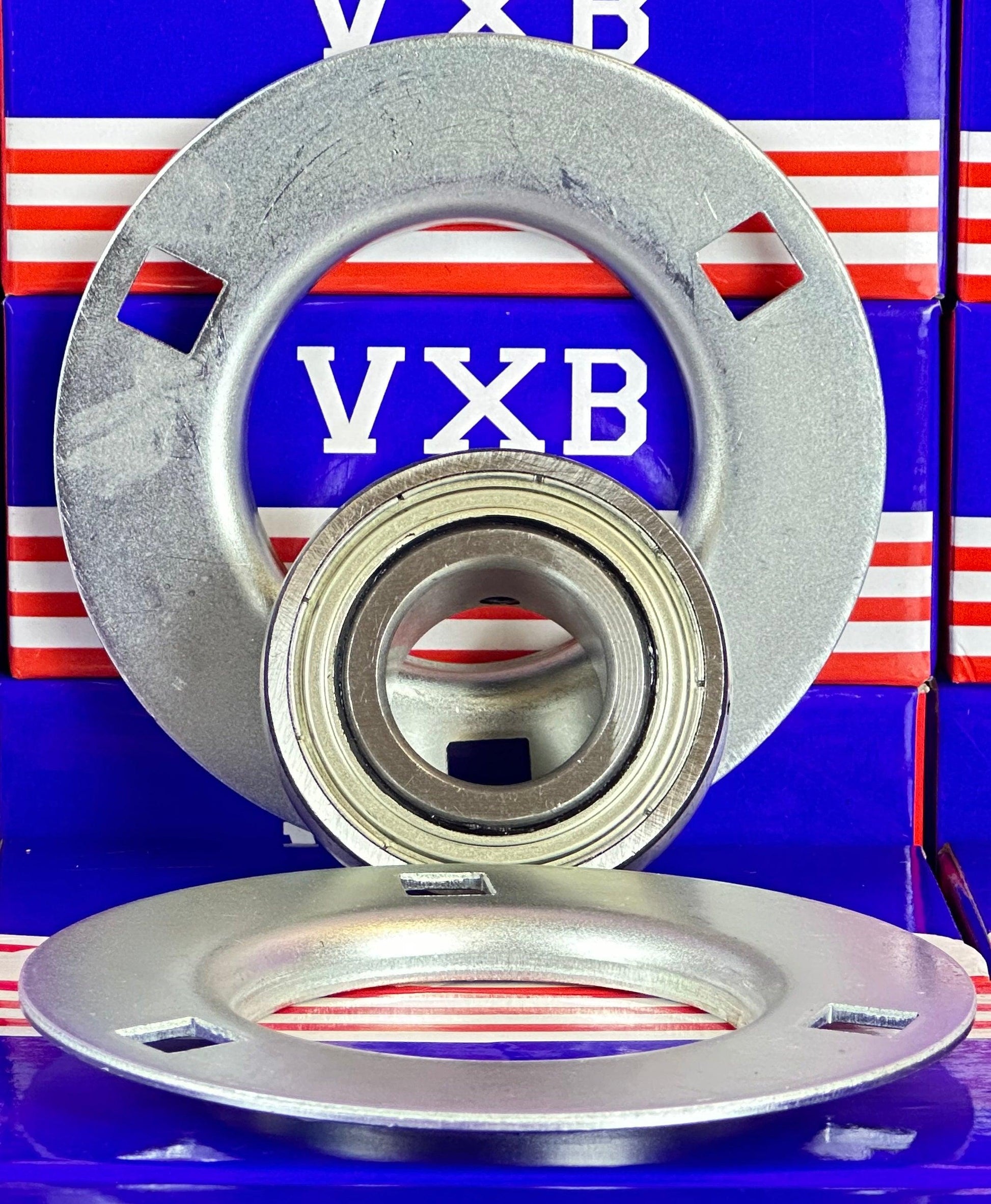 SBPF206-18 Pressed Steel Housing Bearing 3-Bolt Flanged Mounted - fast shipping 🇺🇸