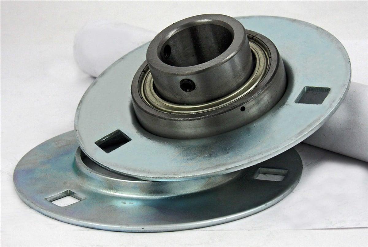 SBPF207-22 Pressed Steel Housing Bearing 3-Bolt Flanged Mounted - fast shipping 🇺🇸