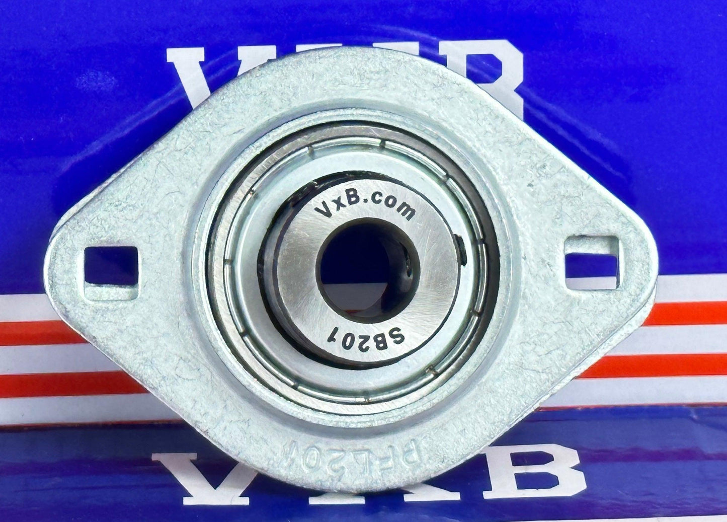 SBPFL201 12mm Stamped oval 2-Bolt Flanged Mounted Bearing - fast shipping 🇺🇸