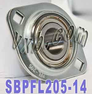 SBPFL205-14 Pressed Steel Housing Unit 2-Bolt Flanges Bearing - fast shipping 🇺🇸