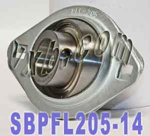 SBPFL205-14 Pressed Steel Housing Unit 2-Bolt Flanges Bearing - fast shipping 🇺🇸